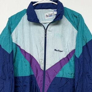 Vintage MacGregor Colorblock Windbreaker Jacket 90s Retro Zip Up
